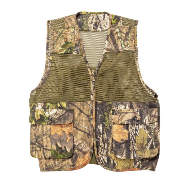 HQ Outfitters HQ_DVST_XL2 Dove/Small Game Vest with game bag,Mossy Oak Break Up Country, 2 front pockets, duck canvas, Size XL/ XXL