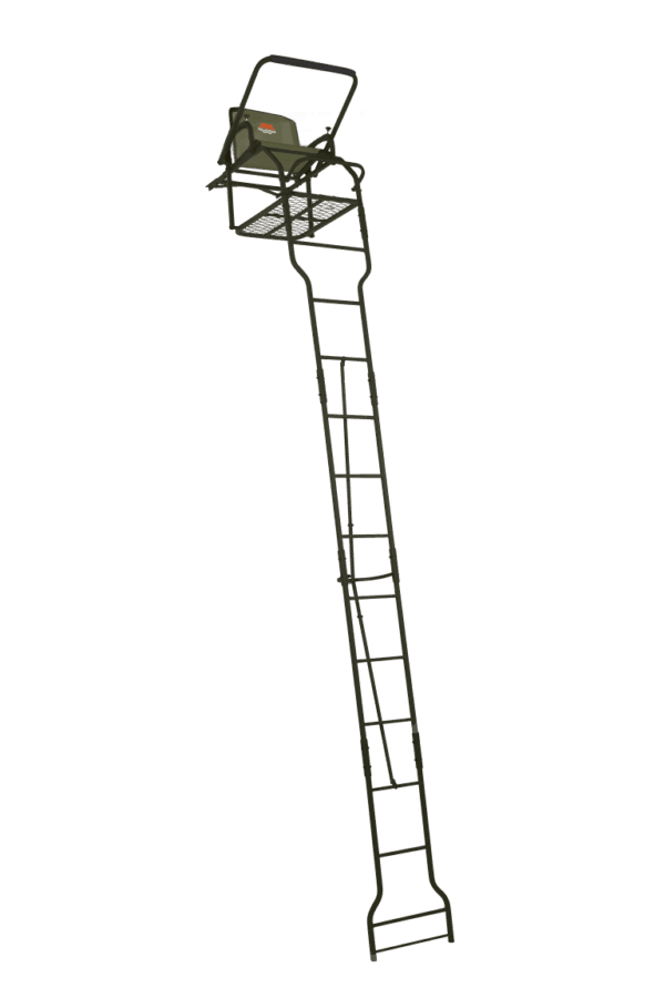 Millennium L_105_SL 18' Single Ladder Stand, padded adj. shooting rest/arm rest, safelink safety line