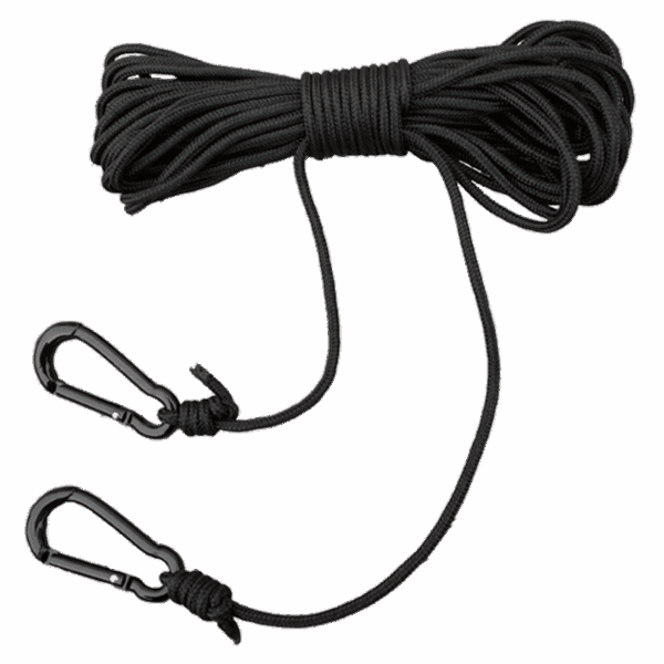 Muddy LA050 Lift Cord, 30' Nylon Rope with 2 HD Carabiner Clips