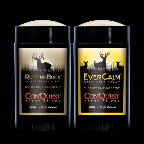 ConQuest Scents 1259 Rutting Buck Pack Incl: Rutting Buck & Ever Calm Stick Was Based Appl. Reseal Pouch