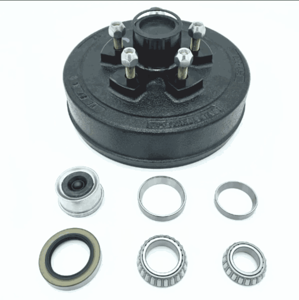 545 Lug 3.5K Brake Hub 10" BLK w/bearings seal dust cap and lugs (DRY KIT)