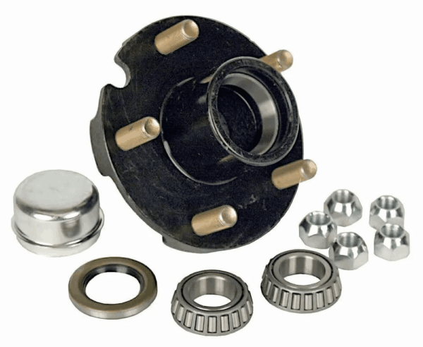 545 Lug 2K hub Idler BLK w/bearings seal dust cap and lugs (DRY KIT)