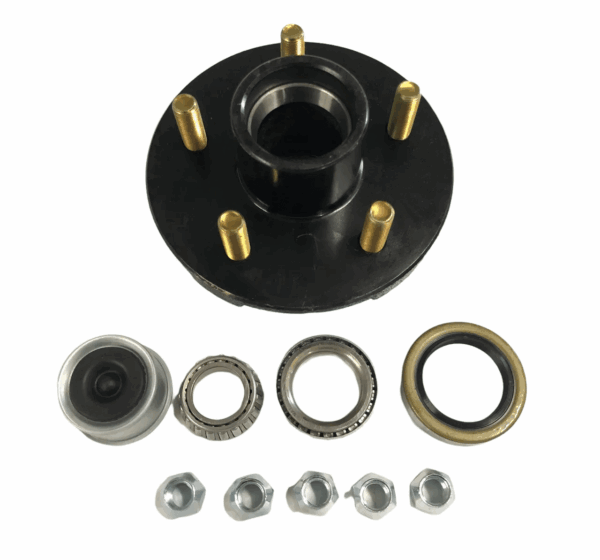 550 Lug 3.5K hub Idler BLK w/bearings seal dust cap and lugs (DRY KIT)