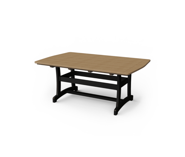 PATIOVA QSTP46-WWBK 4x6 Legacy Dining Table - Weathered Wood & Black