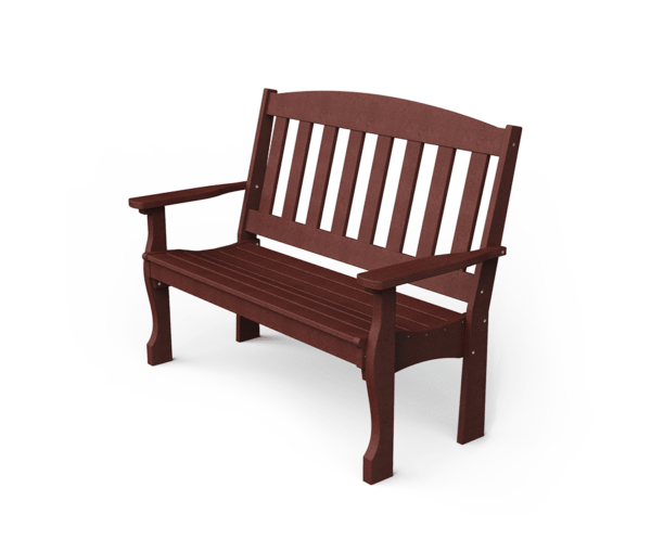 PATIOVA QSCPE4GB-CW Poly 4' English Garden Bench - Cherrywood