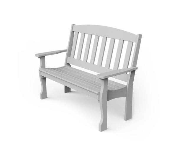 PATIOVA QSCPE4GB-WH Poly 4' English Garden Bench - White