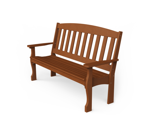 PATIOVA QSCPE5GB-CD Poly 5' English Garden Bench - Cedar