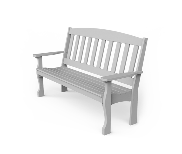 PATIOVA QSCPE5GB-WH Poly 5' English Garden Bench - White