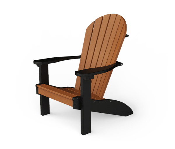 PATIOVA QSCPA2-CDBK Poly Adirondack Chair - Cedar & Black