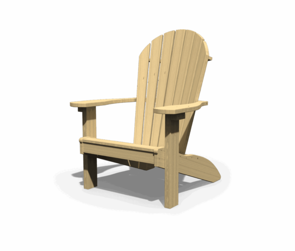 PATIOVA QSCA2 Wood Adirondack Chair - Unfinished