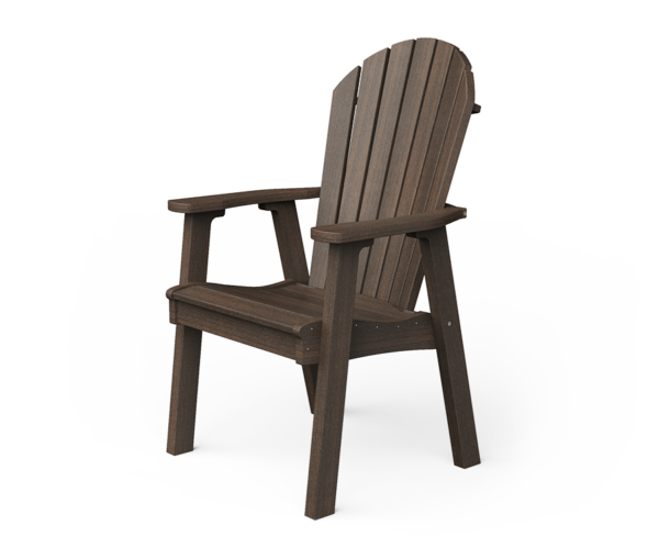 PATIOVA QSCPA2D-BR Poly Adirondack Dining Chair - Brazilian Walnut