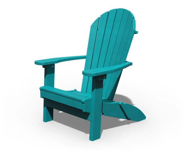 PATIOVA QSCPA2F-AB Poly Adirondack Folding Chair - Aruba Blue