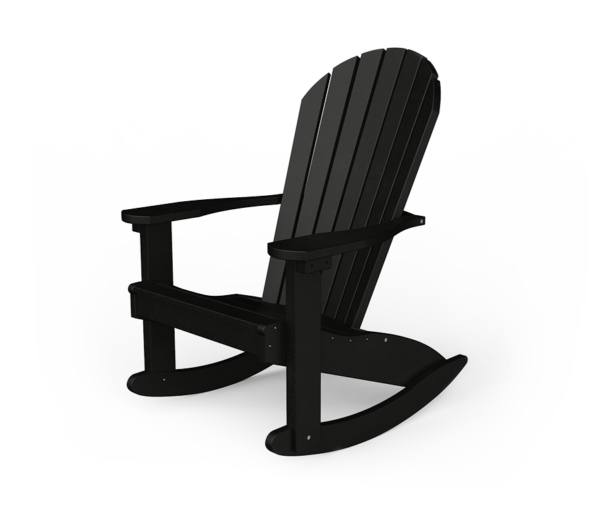 PATIOVA QSCPA2R-BK Poly Adirondack Rocker - Black