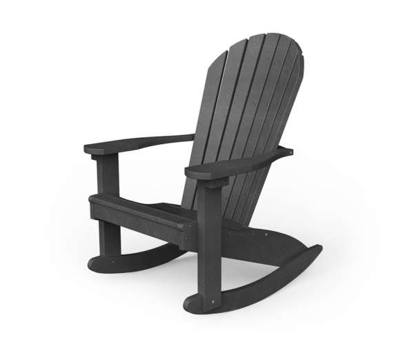 PATIOVA QSCPA2R-G Poly Adirondack Rocker - Gray