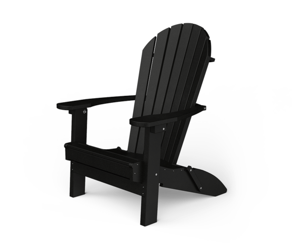 PATIOVA QSCPA2F-BK Poly Adirondack Folding Chair - Black