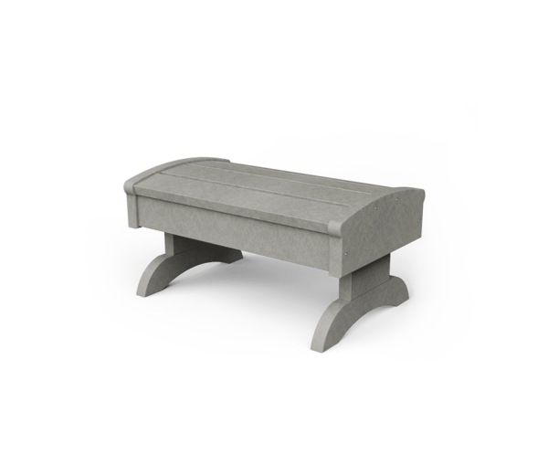 PATIOVA QSCPEZFS-LGR Poly Foot Stool - Light Gray