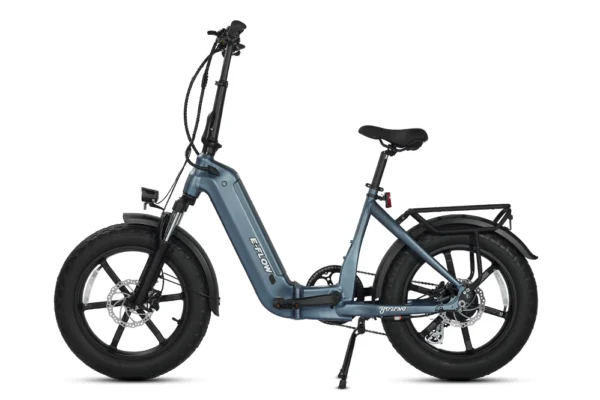 E-Flow Folding Fat Tire E-Bike (Denim Blue) - Image 2