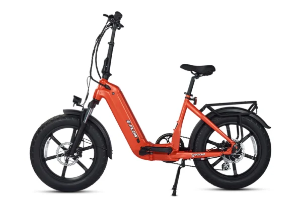 E-Flow Folding Fat Tire E-Bike (Radio Orange) - Image 2