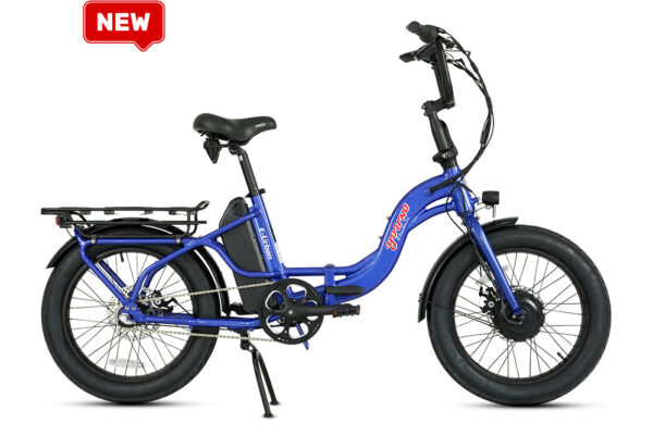 E-Urban Folding E-Bike (Blue, 3-Speed)