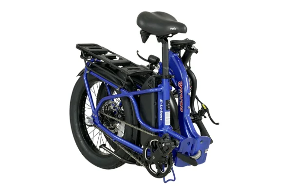 E-Urban Folding E-Bike (Blue, 3-Speed) - Image 2