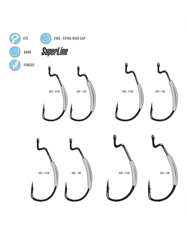 Gamakatsu 74415 Worm Superline Extra Wide Gap (EWG) - Image 2