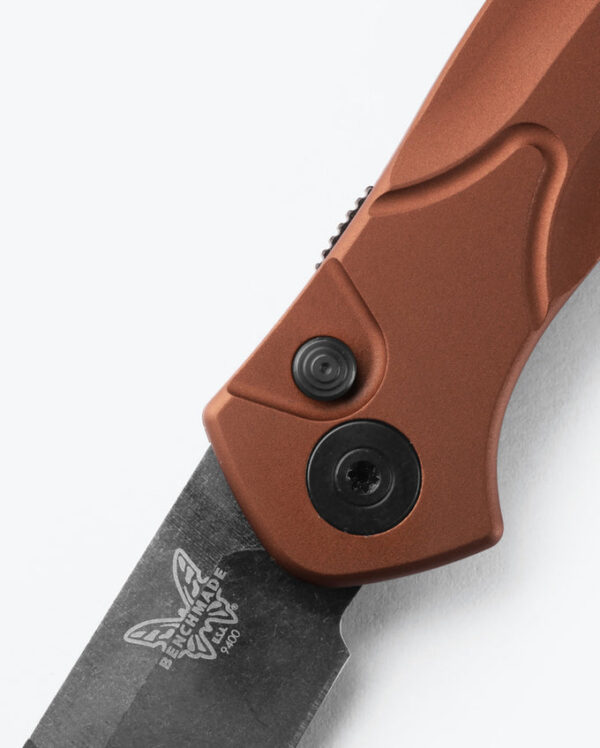 Auto Osborne Reverse Tanto Knife - Burnt Copper Aluminum - Image 4