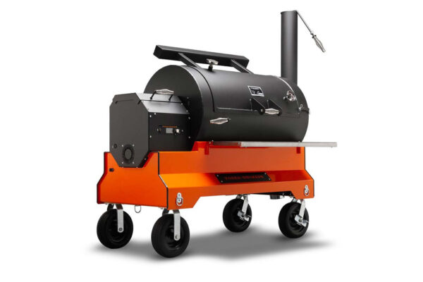 Yoder Smokers 9512O43-000 YS1500S Comp Cart (Orange) + Stainless Steel Front Shelf + 2