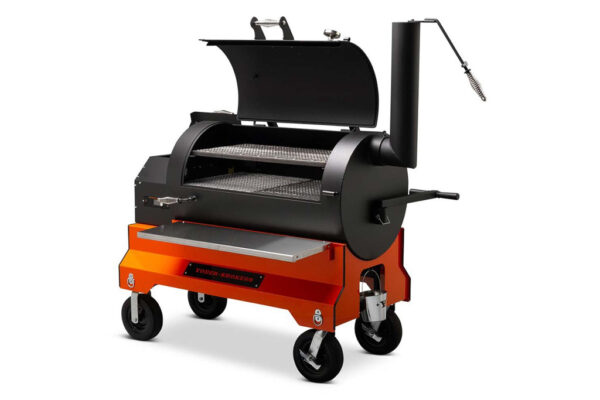 Yoder Smokers 9512O43-000 YS1500S Comp Cart (Orange) + Stainless Steel Front Shelf + 2 - Image 2