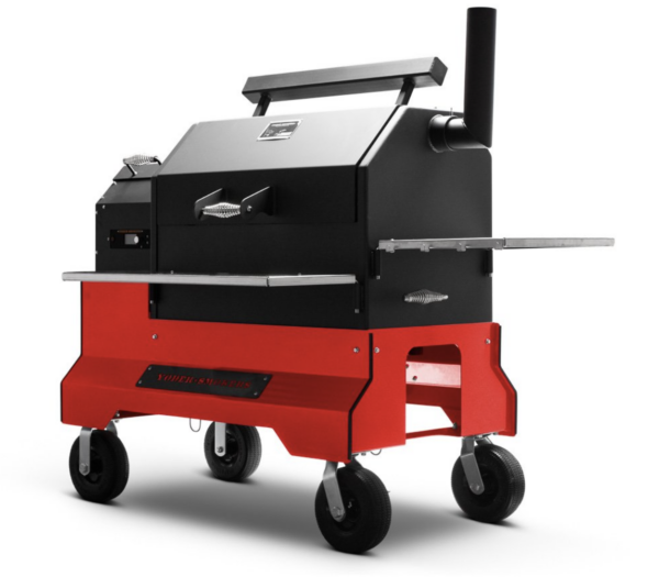 Yoder Smokers 9612R22-000 YS640S Comp (Red) + Stainless Steel Shelves + 2nd Level Slid