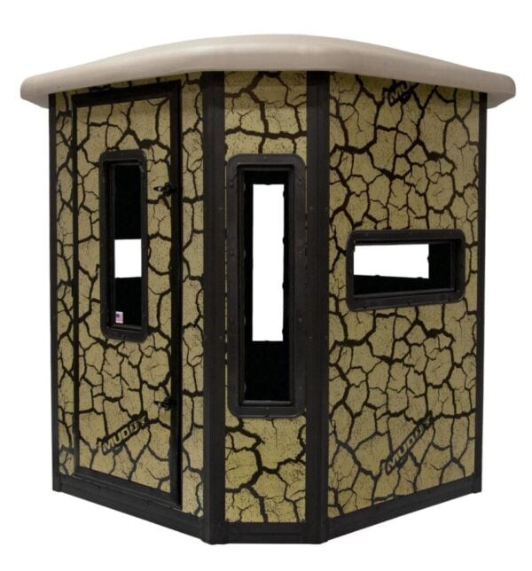 BULL BOX BLIND W/ ELITE 10' TOWER / STEEL WALL CONSTUCTION / CRACKED MUD CAMO