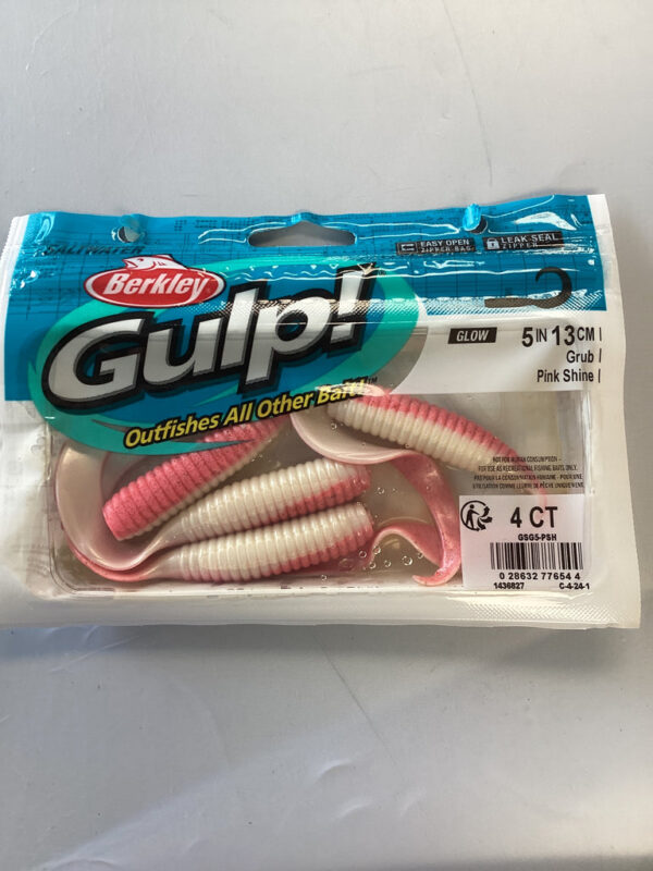 BerkleyGulp!? Saltwater Grub/Bag/Pink Shine - Image 3